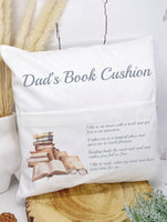 Time for me book cushion