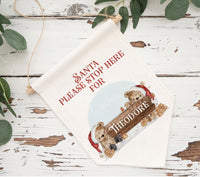 Santa please stop here Teddy Elves pennant