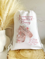 Ballerina slipper drawstring Bag