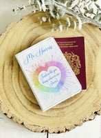 Teacher crayon heart passport covers