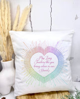 Crayon Heart Teacher cushion