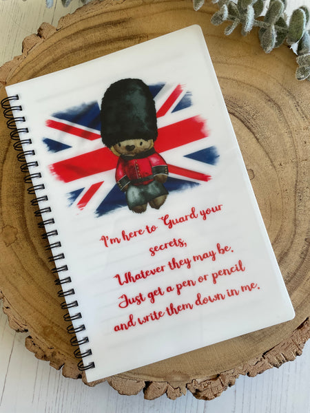 London Guardsman Bear notebook